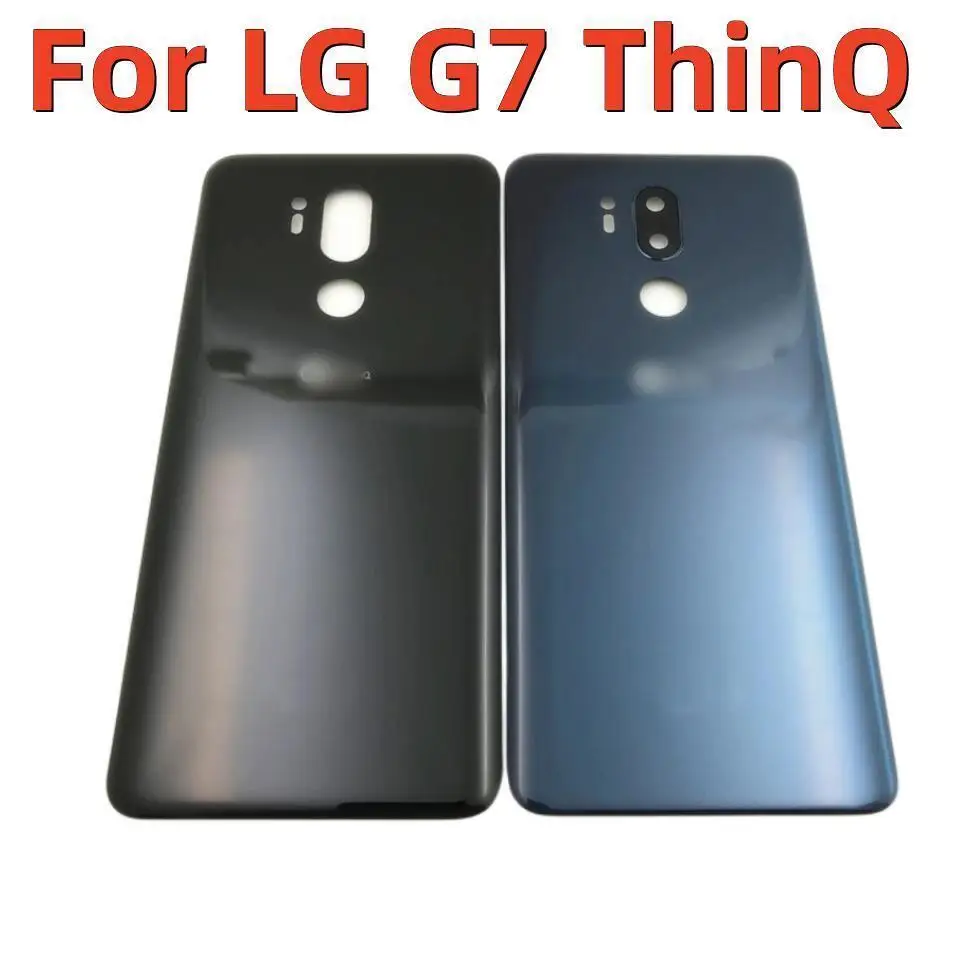 

Back Glass Battery Cover Rear Door Panel Housing Case for LG G7 ThinQ G710EM Battery Cover with Camera Lens Replacement