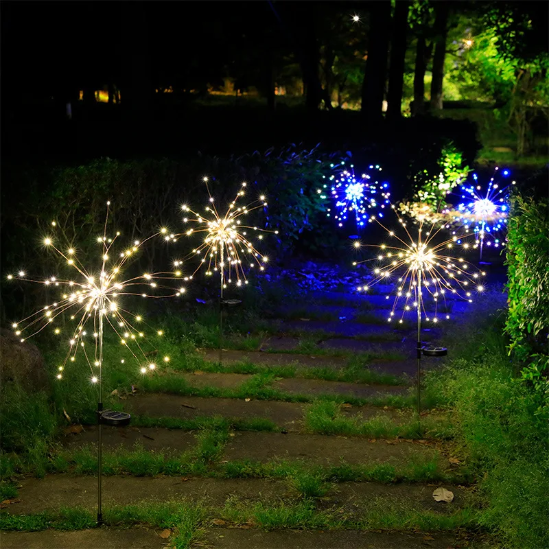 

Solar fireworks Christmas decoration outdoor waterproof courtyard decoration lawn light string multicolor IP54 free shipping