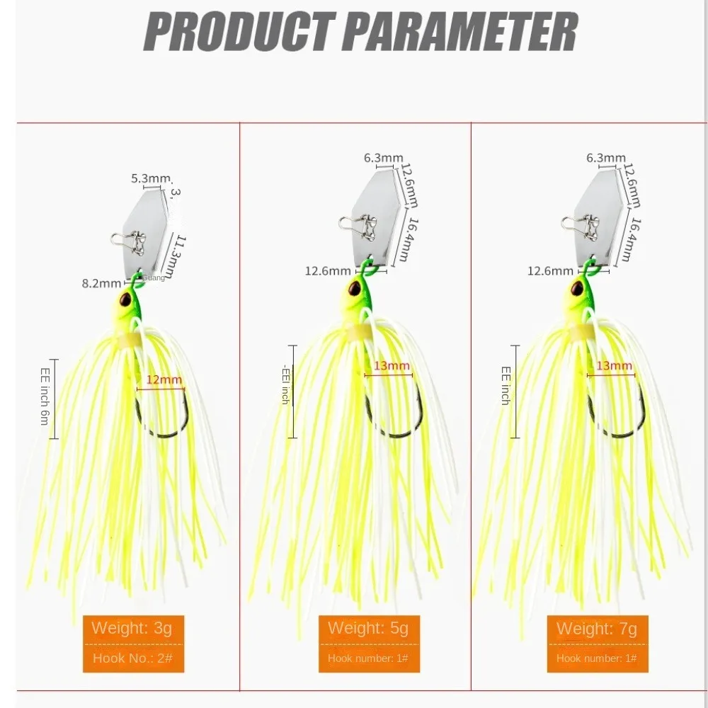 2024 приманка для ловли окуня и щуки борода рыбной 7 г спиннинга с кисточкой морской