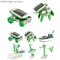 6 in 1 solar robot model kit science toys for children diy assemble airplane model educational gifts toys for boy