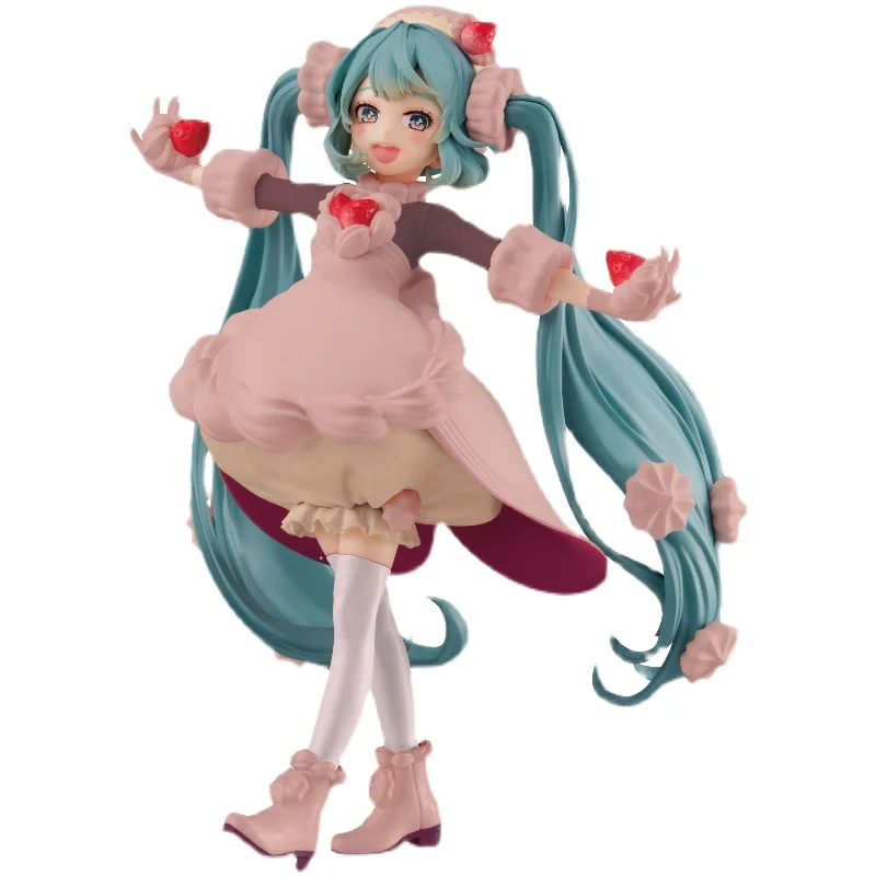 Фото Предварительная продажа, Оригинальные фигурки FuRyu sweetsweet Series Piapro Hatsune Miku клубника, шоколад, кондитерские фигурки аниме, игрушки-модели №2