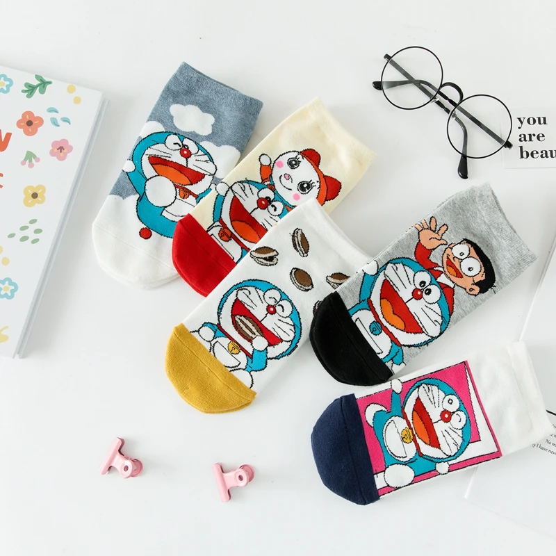 5 pairs of socks New Japanese cartoon women socks Anime cat cute harajuku funny happy socks  dropshipping  best novelty socks