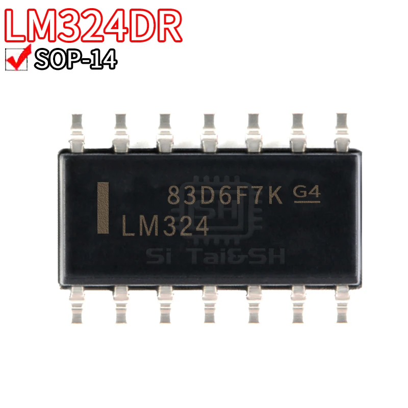 20 шт. LM324 LM324DR четырехсторонний топ-микросхема SOP14