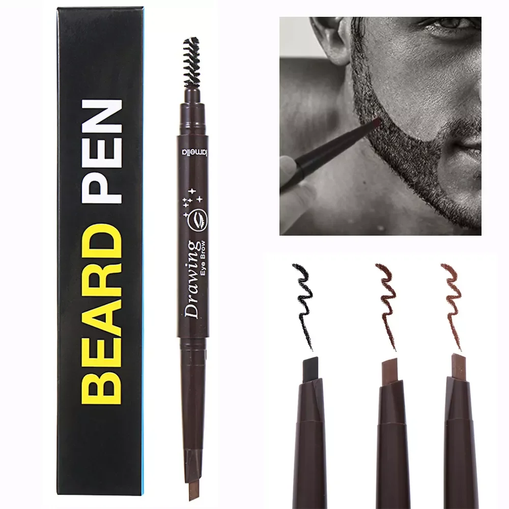 

2023NEW Men Beard Makeup Enhancer Moustache Coloring Beard Filler Tools Anti Hair Loss Facial Whiskers Waterproof Styling Pen