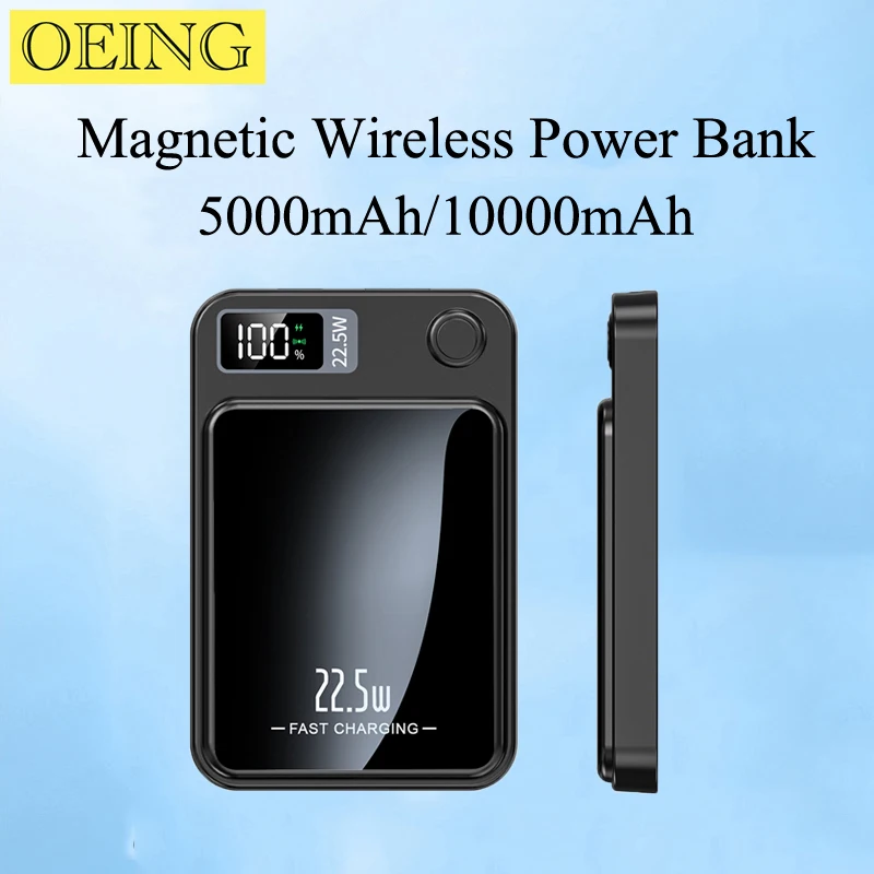 New 10000mAh Macsafe Power Bank 15W Magnetic Wireless Fast Charger For iphone 12 13 14 14Pro Max External Auxiliary Battery Pack