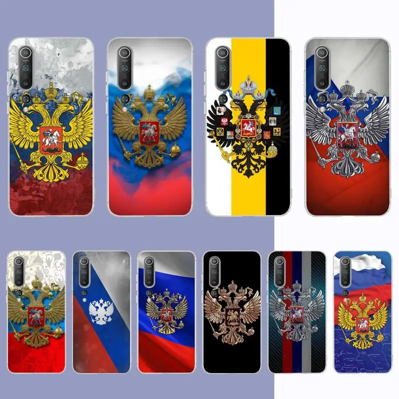 

MaiYaCa Russia Russian Flags Emblem Phone Case for Samsung S21 A10 for Redmi Note 7 9 for Huawei P30Pro Honor 8X 10i cover