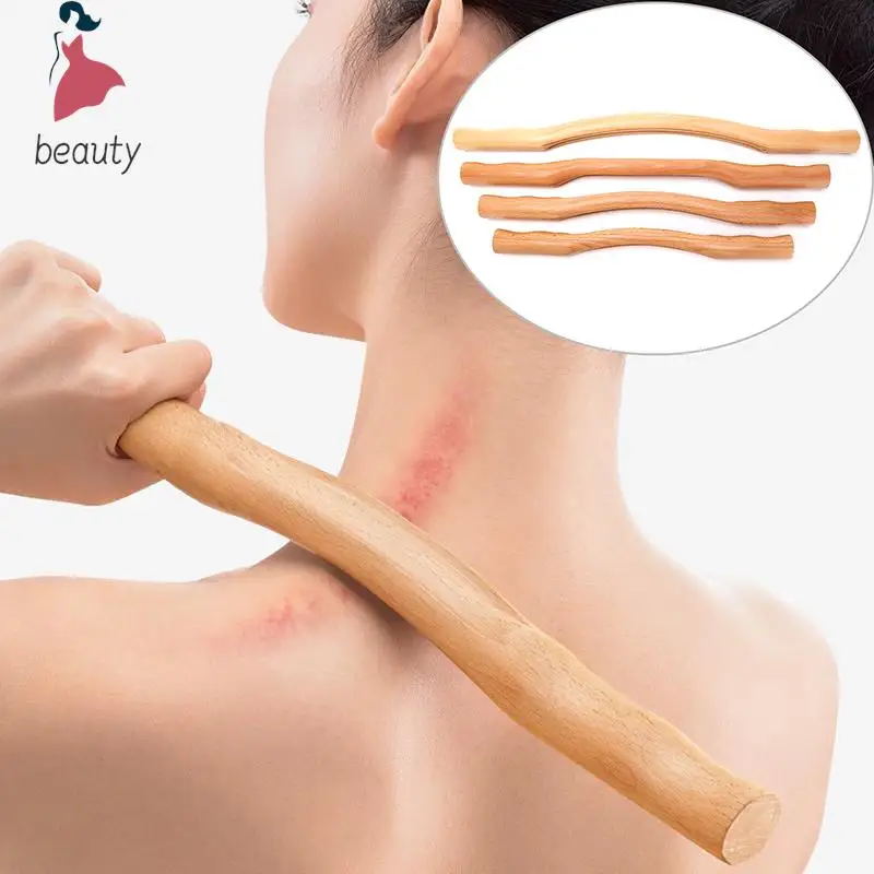 

Натуральная деревянная бамбуковая палочка для массажа гуаши, деревянный массажер для шеи, плеч, спины, мышц, расслабляющий массажер