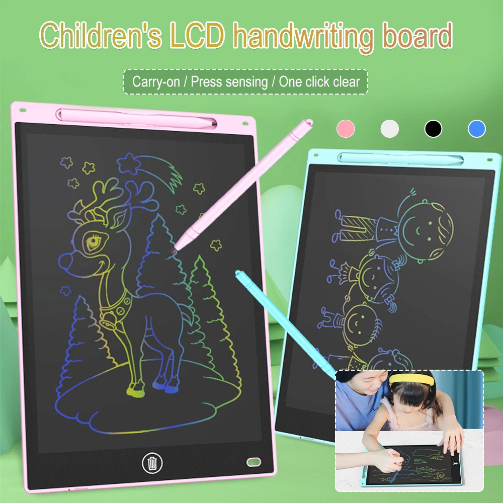 8.5/10/12inch LCD Writing Tablet Electronic Writting Doodle Board Digital Colorful Handwriting Pad Drawing Graphics Kids Gift