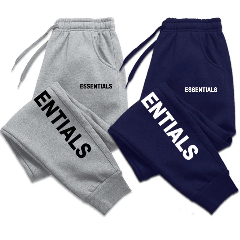 

Autumn And Winter Fleece Men's Clothing Trousers Letter Print Fashion Drawstring Casual Pants Sweatpants Jogging Sports Pants