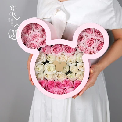 

Flower Box 1pcs Ins Style Children's Birthday Gift Box Chocolate Valentine's Day Soap Rose Gift Birthday surprise box