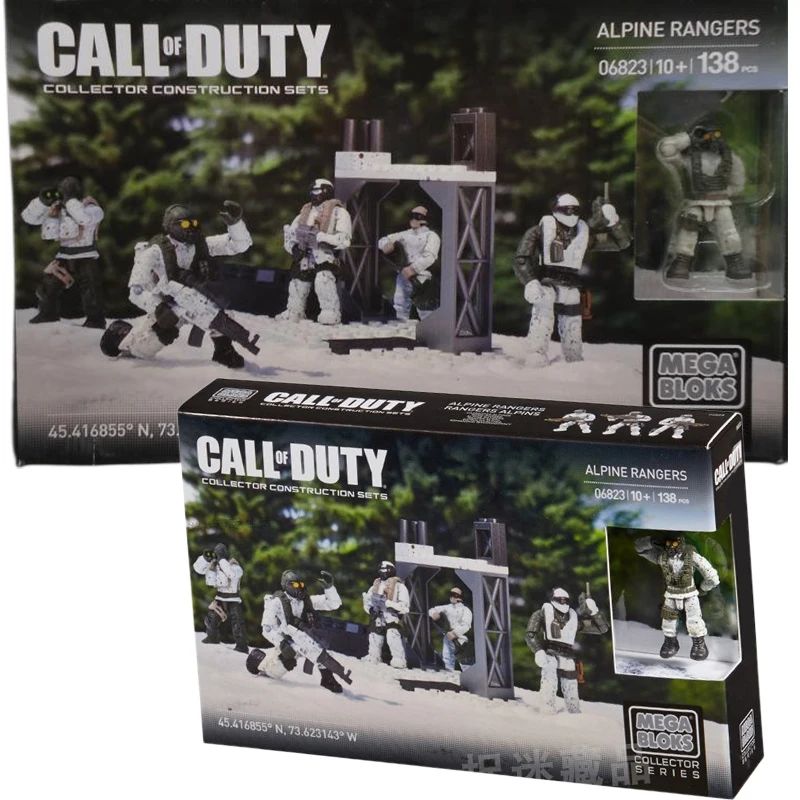 

138Pcs Mega Bloks Call of Duty Collector Construction Sets Alpine Raners Assembled Building Blocks Anime Figures Action Toy Gift