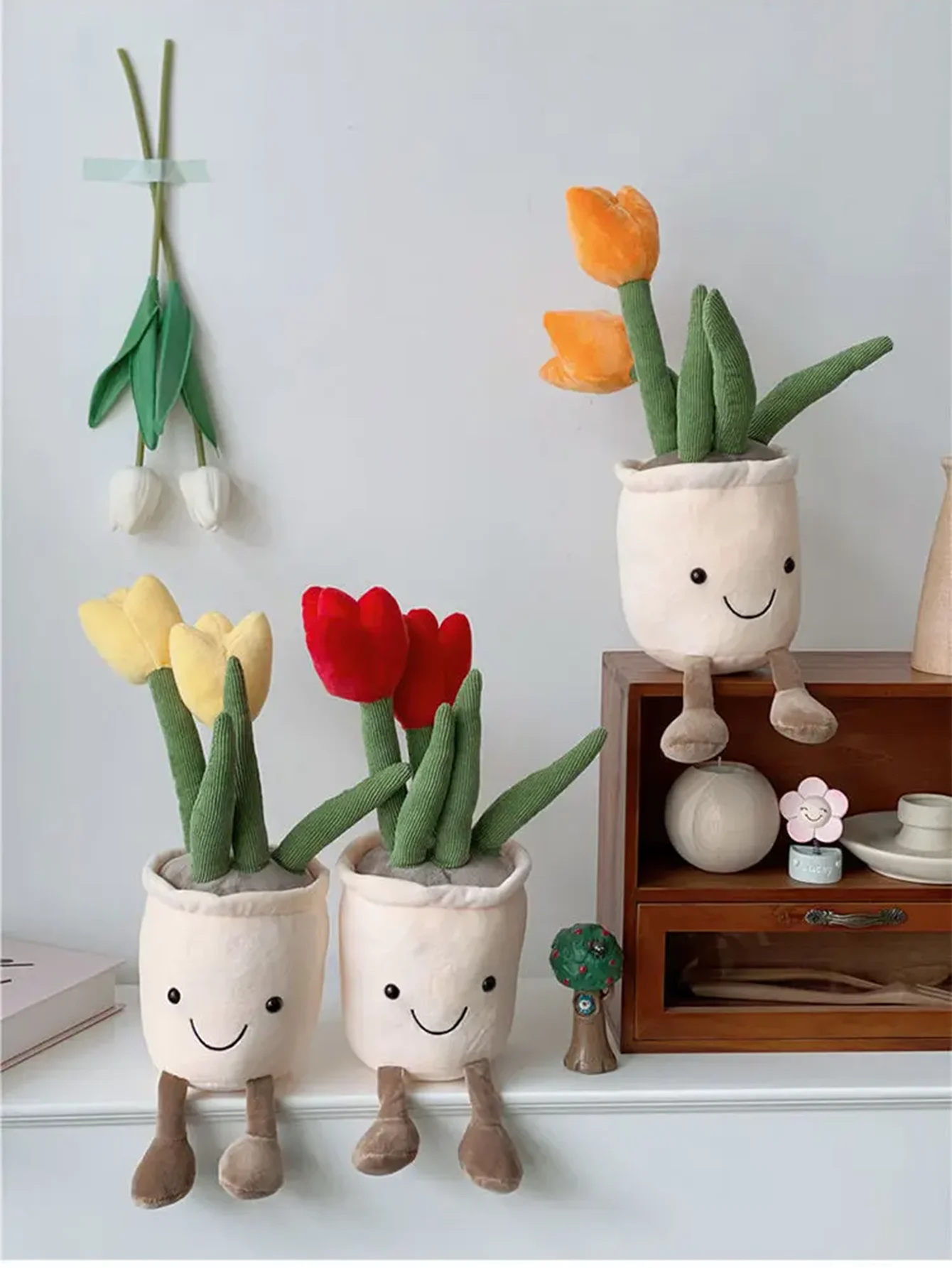 35 См Тканевый Тюльпан Сочные Искусственные Растения Мягкая Игрушка Цветок В