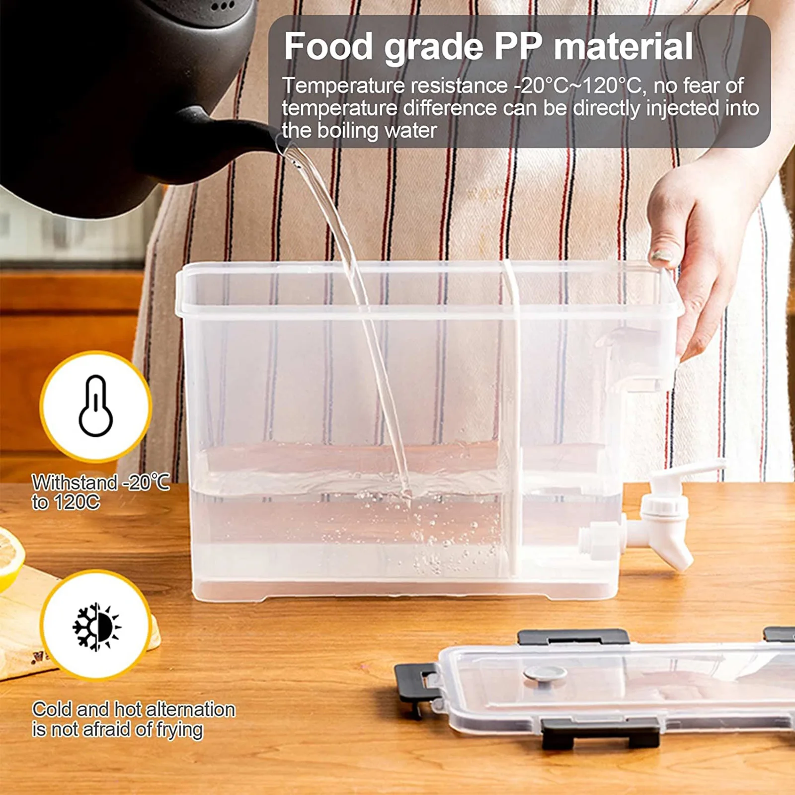3.5л диспенсер для напитков с краном прозрачная прямоугольная банка фруктовый