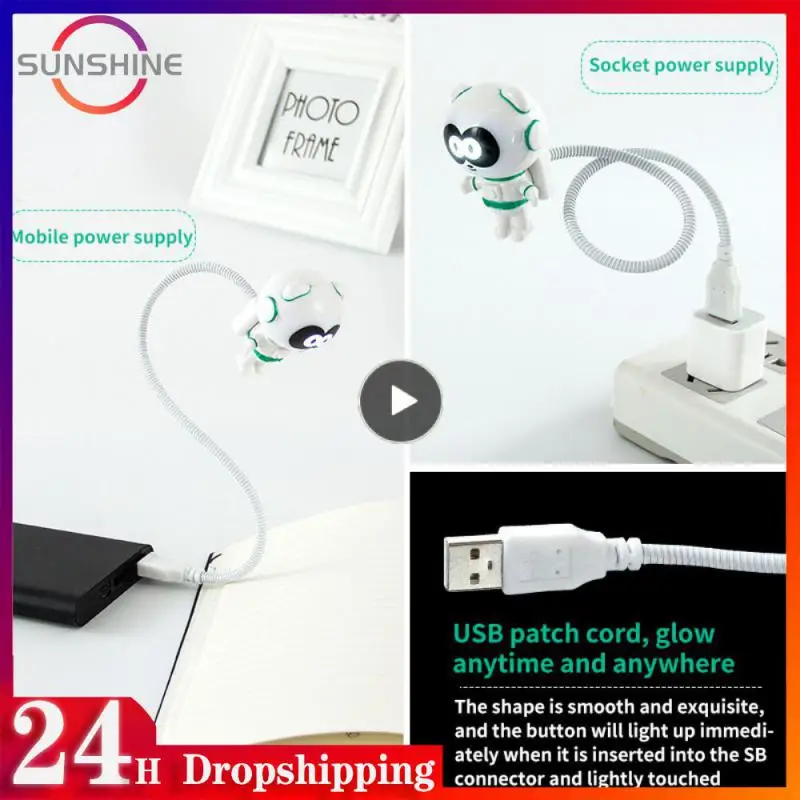 

Power-saving Computer Keyboard Ligh Touching Control Creative Astronaut Night Lights Usb Rechargeable Long Service Life