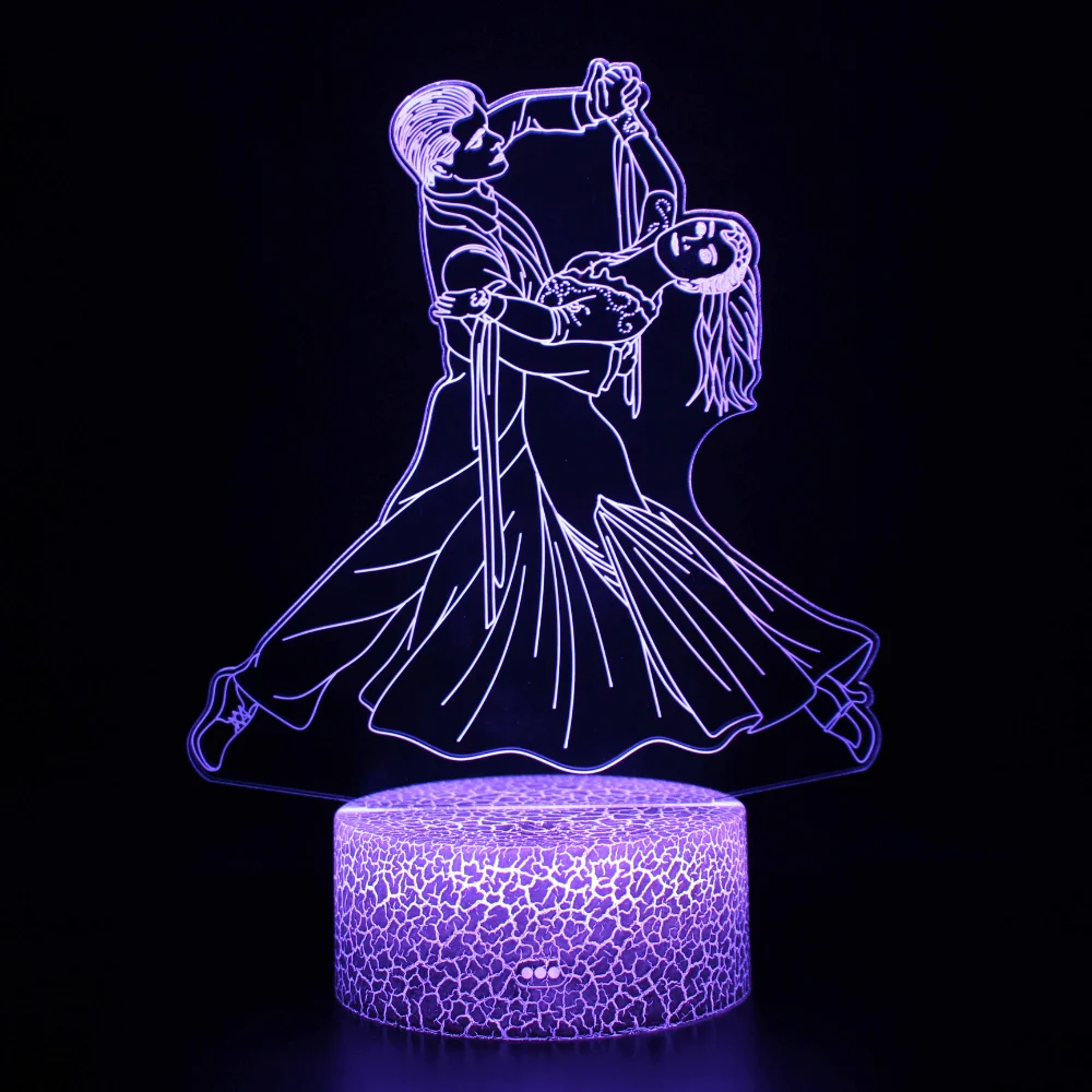 

Nighdn Dancer 3D Illusion Lamp Night Light Colors Changing Touch Remote Control Table Decoration Nightlight Gifts Toy for Kids