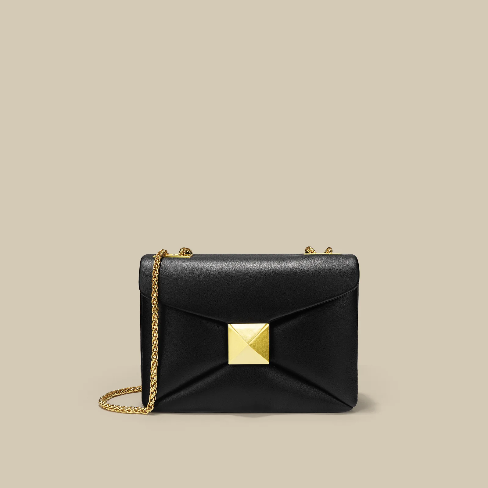 

Luxury women's shoulder bag, cowhide grid chain underarm bag, envelope rivet bag, crossbody small square bag designer bag purse