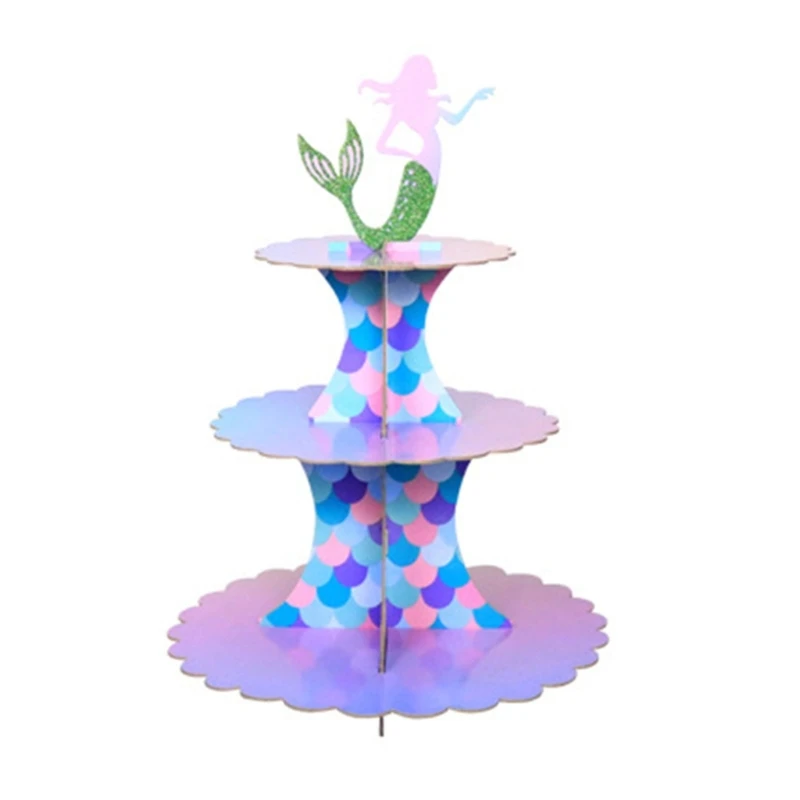 

1Set Mermaid Cupcake Stand Multifunction Decorative Display Holder Household