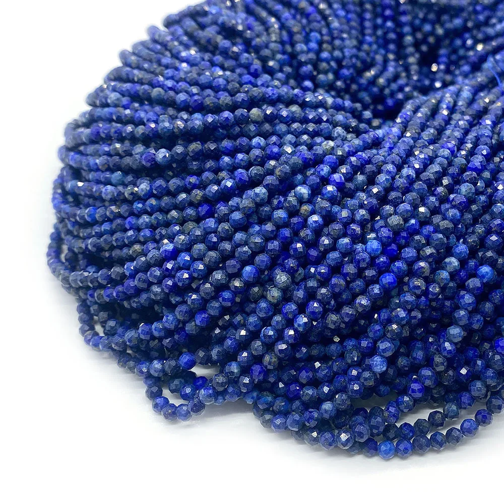 

Natural Stone Lapis Lazuli Beads Loose Spacer Beads for Jewelry Making DIY Bracelets Necklaces Facet Lapis Lazuli Accessories