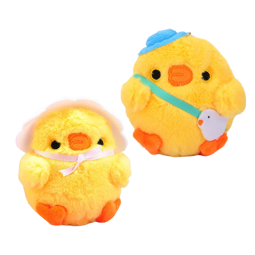 

Keychain Stuffed Animal Plush Chick Pendantbackpack Handbag Mini Keyring Purse Toy Ornaments Chicken Animals Key Ring Party Cute