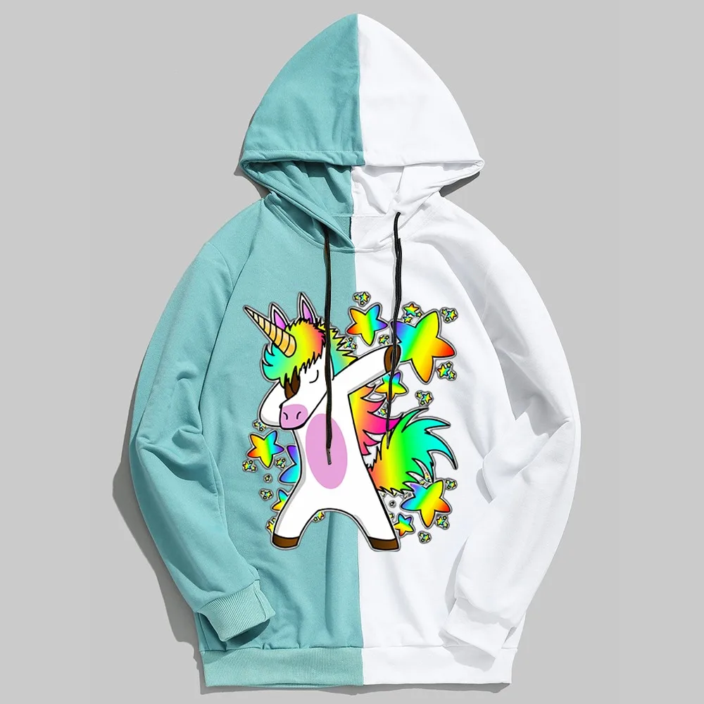

Winter Ladies Unicorn Dabbing Hoodies Full Sleeve Hoodies Cute Unicorn Rainbow Print Sweatshirt Hoodies Women Sudaderas Mujer