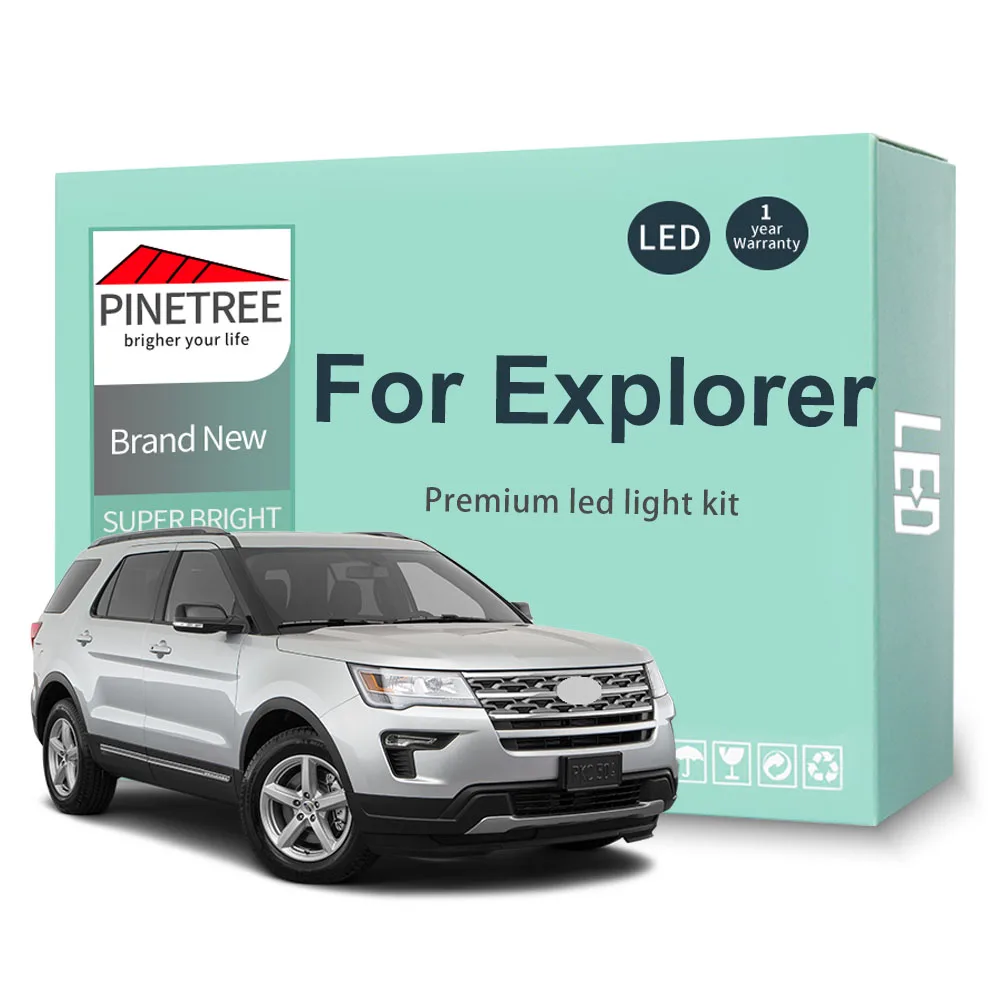 

LED Interior Light Kit For Ford Explorer 1991-2015 2016 2017 2018 2019 LED Bulbs License Plate Lamp Canbus No Error