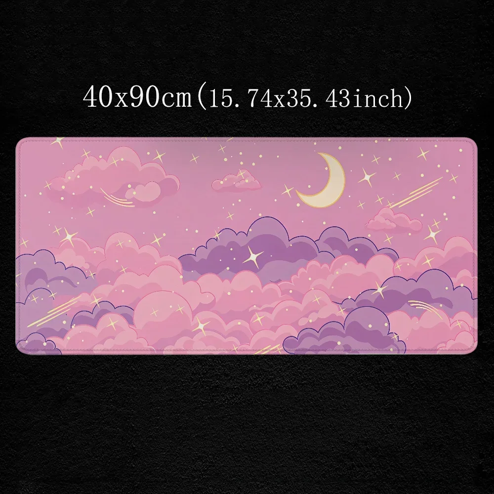 Большой коврик для мыши розовый Skyscape игровые аксессуары коврики резиновые 900x400