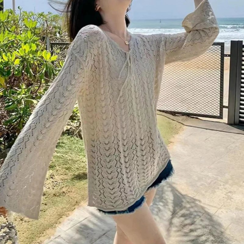 Модные женские пуловеры Sueter женская одежда повседневный вязаный тонкий свитер с