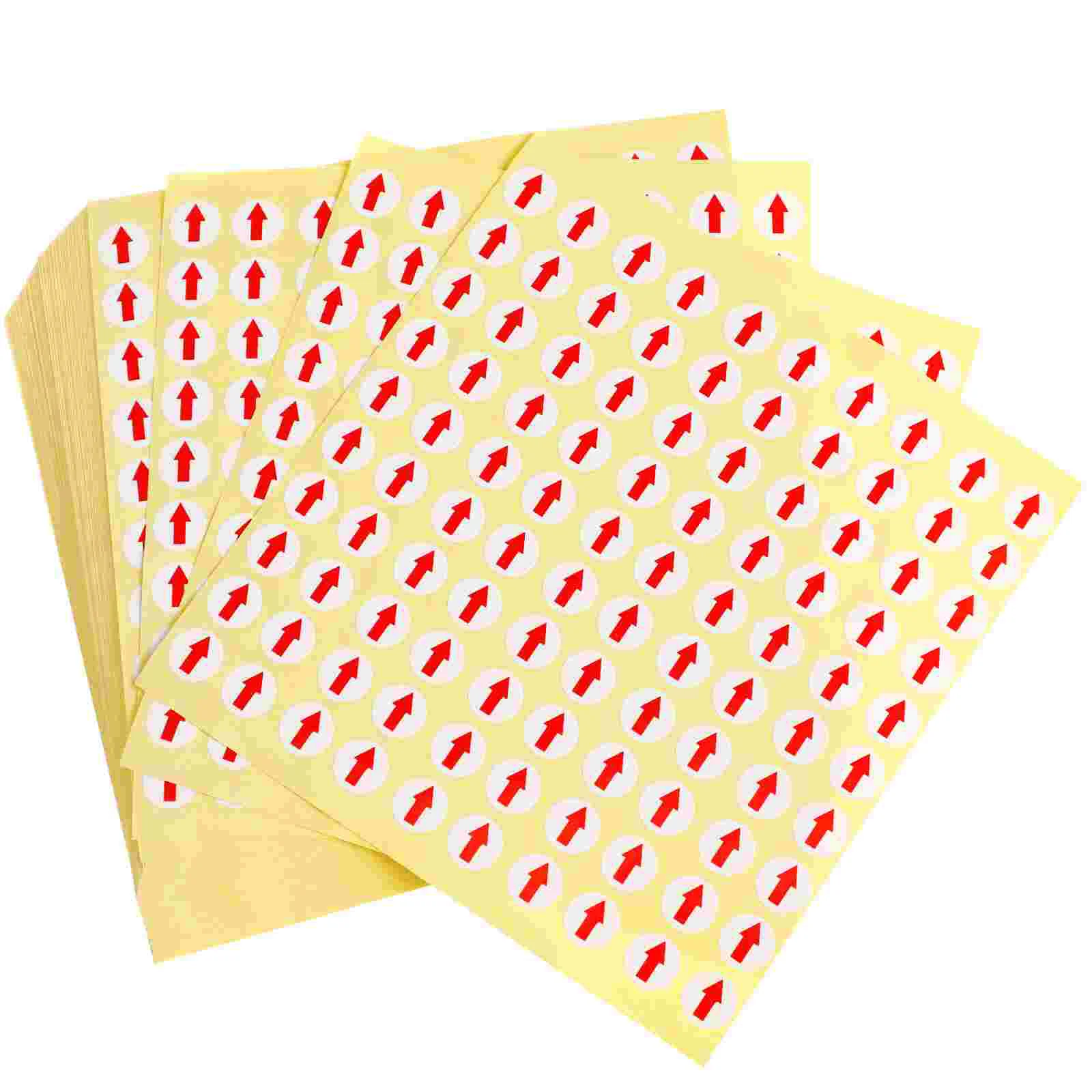 

6400PCS 10mm Self Adhesive Sticky Red Arrow Labels Removable Small Circle Dot Stickers Product Inspection Defect Indicator Tapes