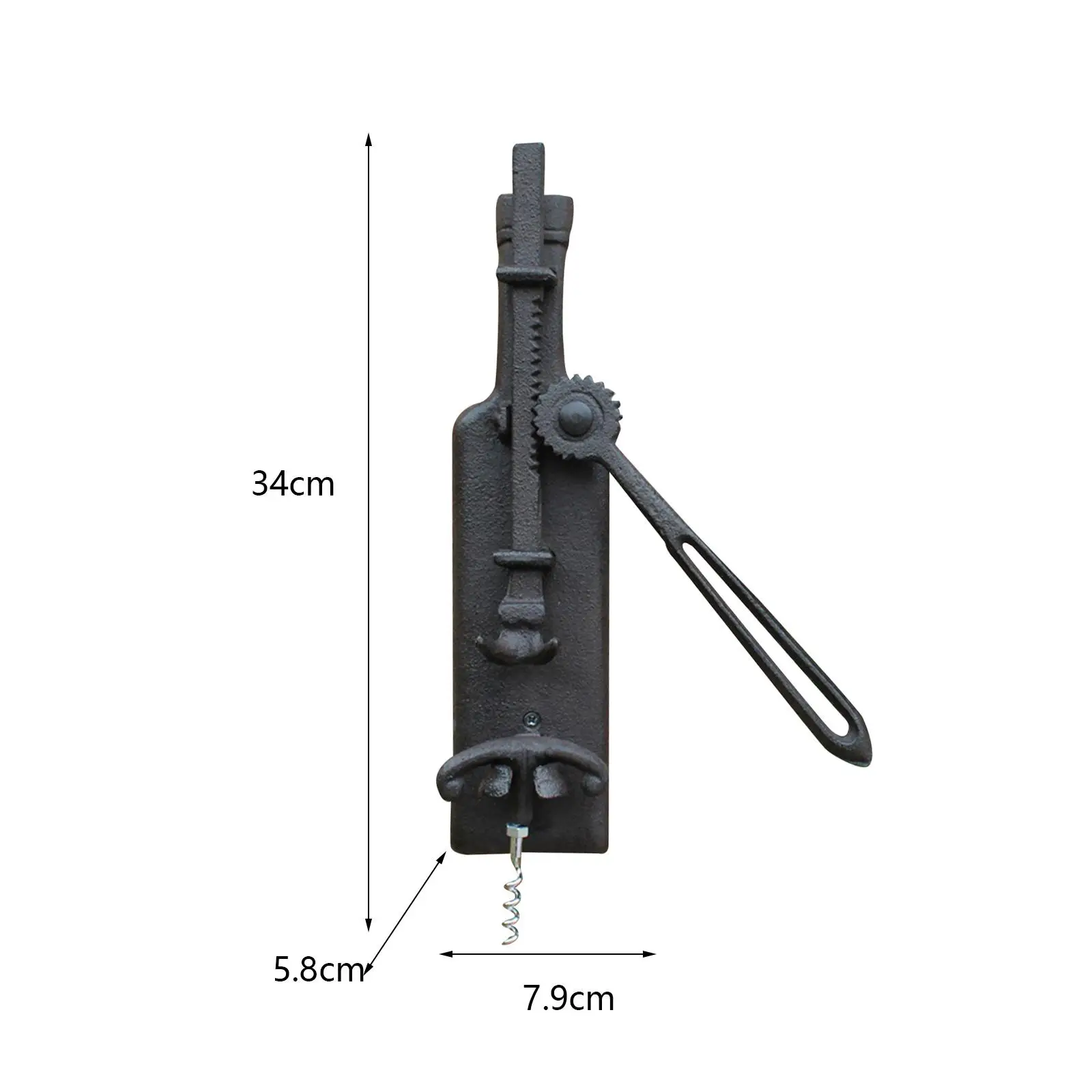 

Винтажный штопор для винных бутылок ручной работы, украшение для бара, твердый подарок, настенное украшение, простой в использовании штопор для мужчин
