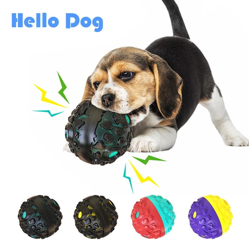 

Pet Toys Squeaky Tooth Cleaning Ball Strange Sound Chew Ball TPR Interactive Training Game Pet Teeth Chewing Dog Accessories
