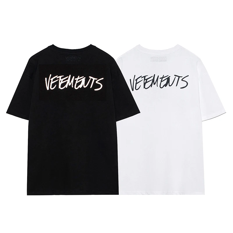 

Men Women Vetements T SHIRT High Quality Summer Tee VTM Short Sleeve