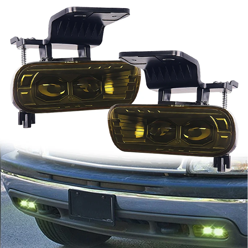 1 пара черных 12 В светодиодных автомобильных противотуманных фар переднего