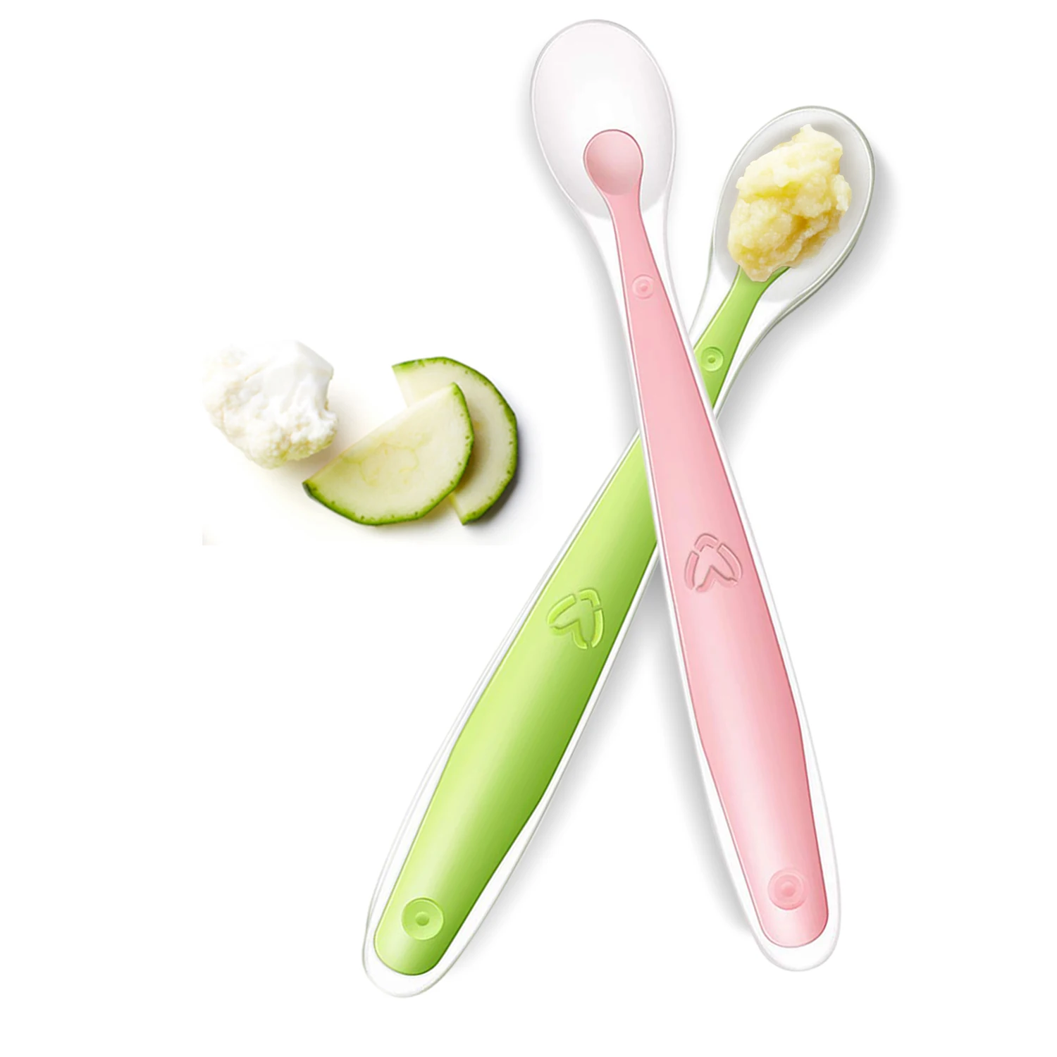 

Детская силиконовая ложка, мягкие тренировочные, для кормления детей, с датчиком температуры