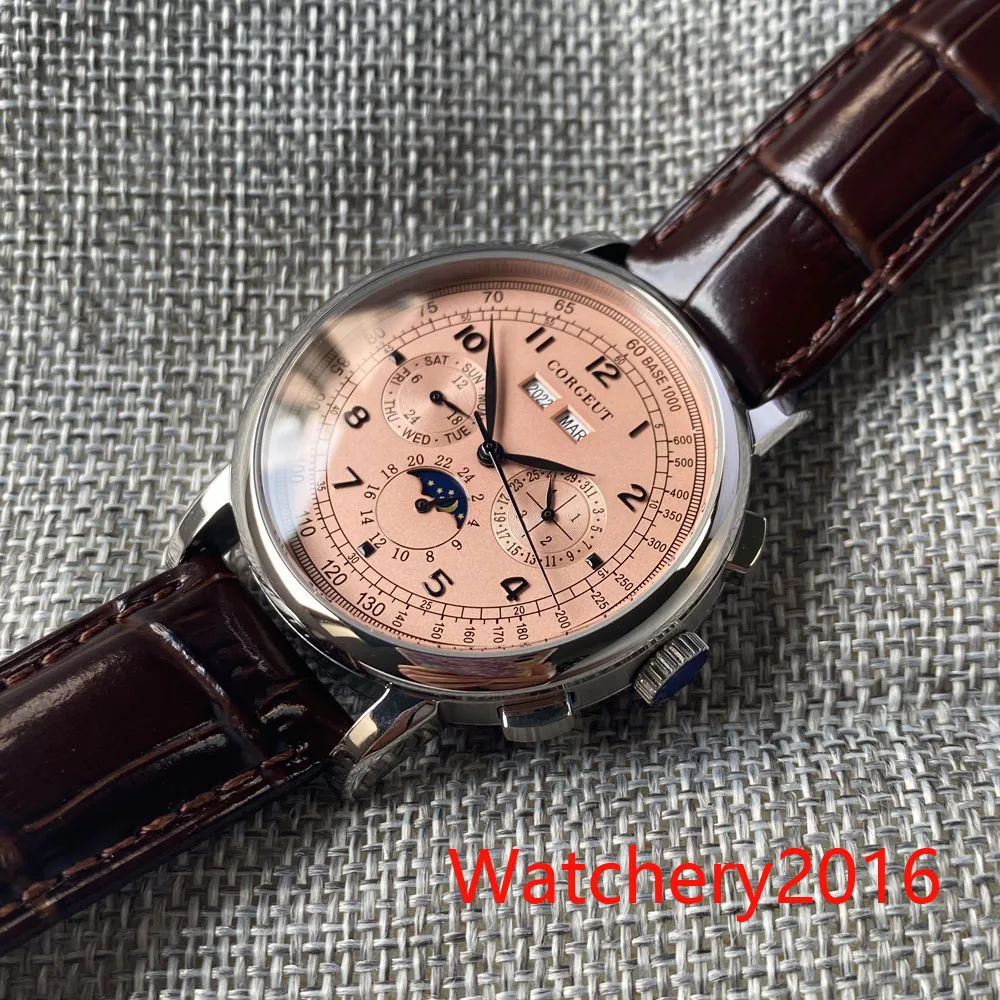 Новинка автоматические мужские часы corgдругие 42 мм с функцией месяца недели года