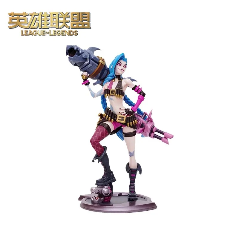 

League of Legends Jinx Anime Figurine Official Authentic Game Periphery The Medium-sized Sculpture Model LOL Peripherals