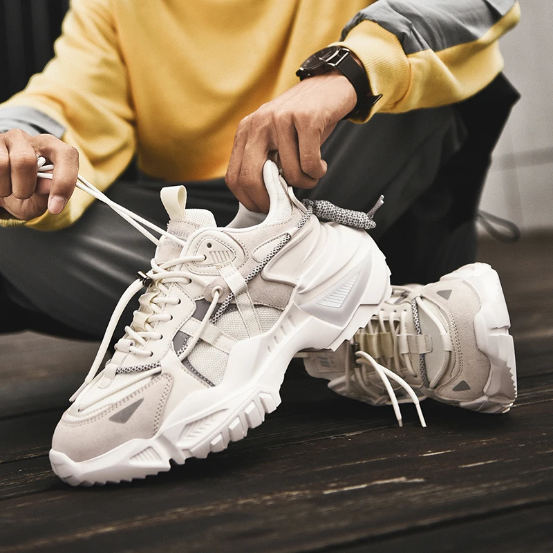 Luxury Men's Casual Sneakers High Quality Designer Sports Running Shoes Male Original 2023 Trend Thick Sole Fashion Dad Shoes