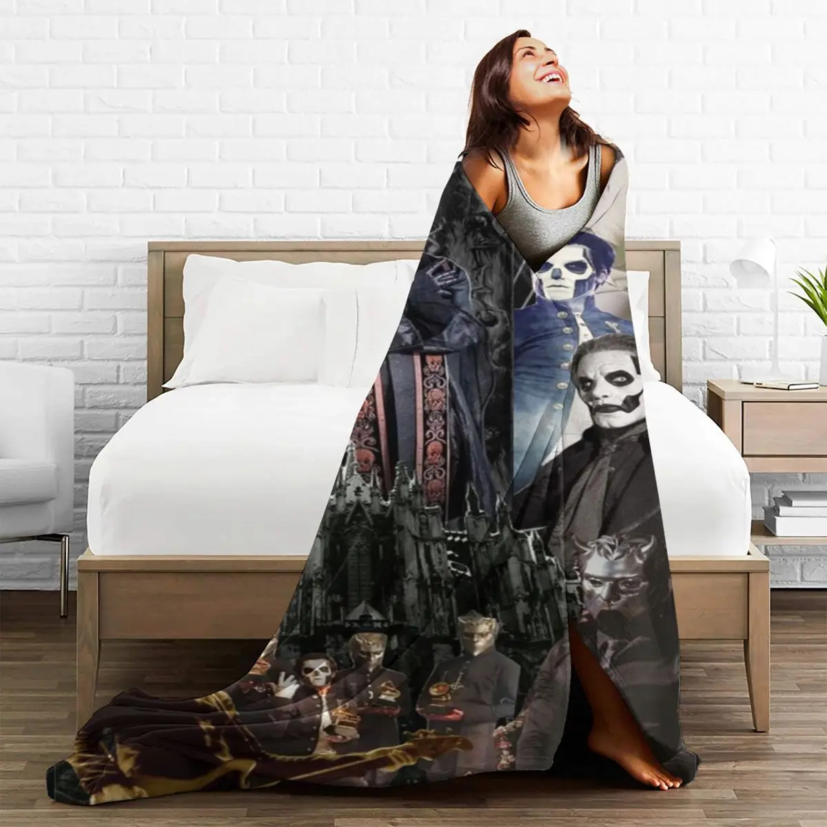 Призрачная группа до. К. рок-группа одеяло &quotХэллоуин&quot коралловый флис