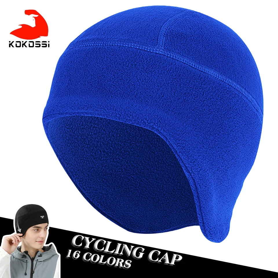 

KoKossi зимняя уличная теплая шапка для велоспорта унисекс для бега катания на лыжах альпинизма ветрозащитная Флисовая теплая кепка для защит...