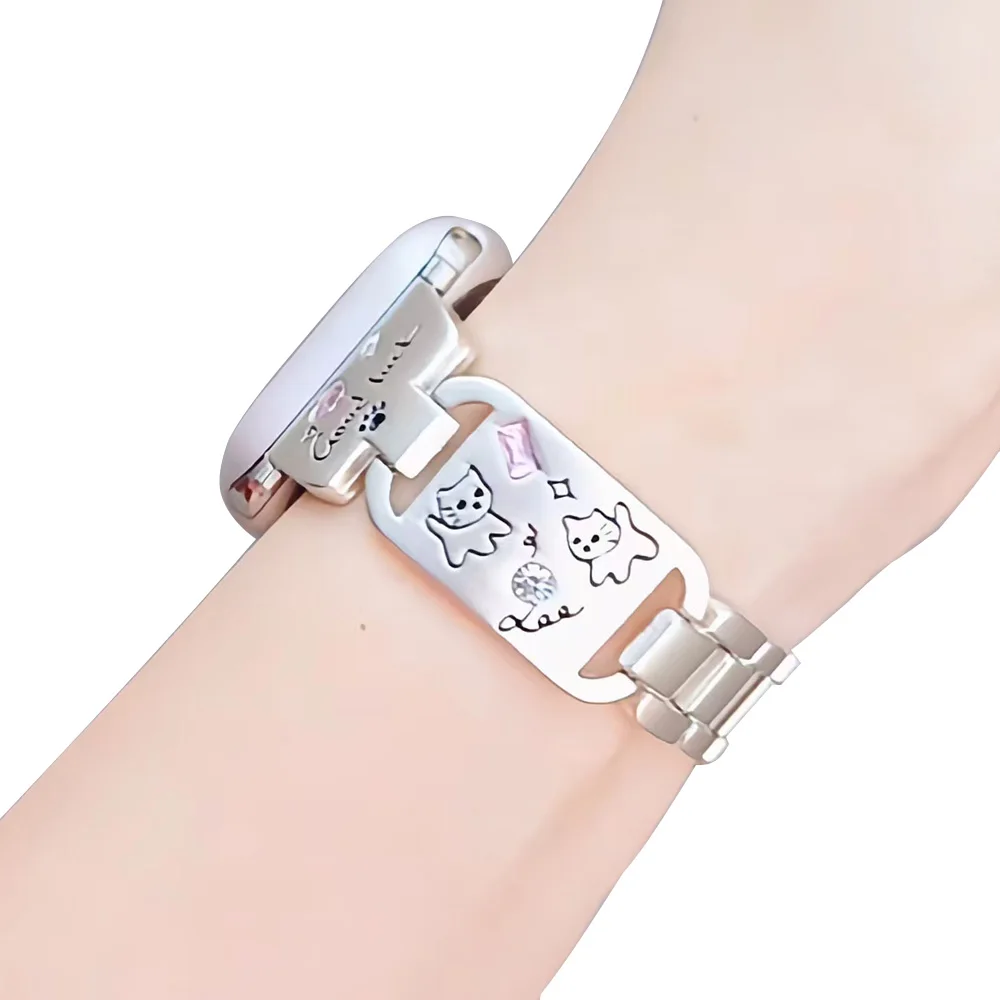 Фото Нарядный ювелирный браслет для Apple Watch Band 46 мм, 45 мм, 44 мм, 49 мм, 42 мм, 41 мм, 40 мм, 38 мм, для женщин и девочек, милый стильный металлический ремешок с бриллиантами №1