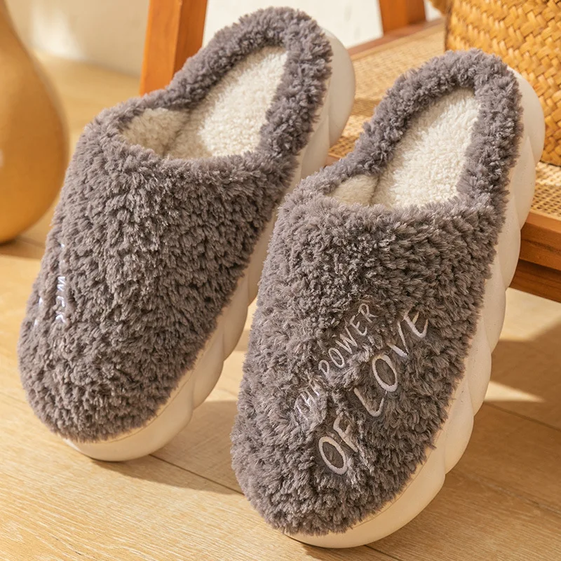 

Men's Slipper Solid Color Autumn And Winter Home Soft Slipper For Men Warm Indoor Beadroom Slides Men Stripe Cotton Slippers