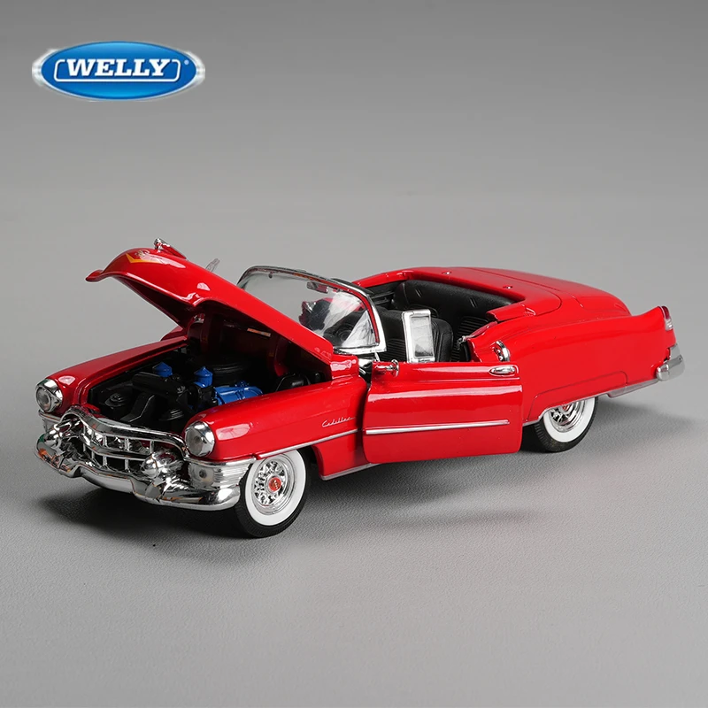 

Модель классической машинки WELLY в масштабе 1:24 1953 Cadillac Eldorado, модель литая металлическая игрушечная машинка, имитация подарка