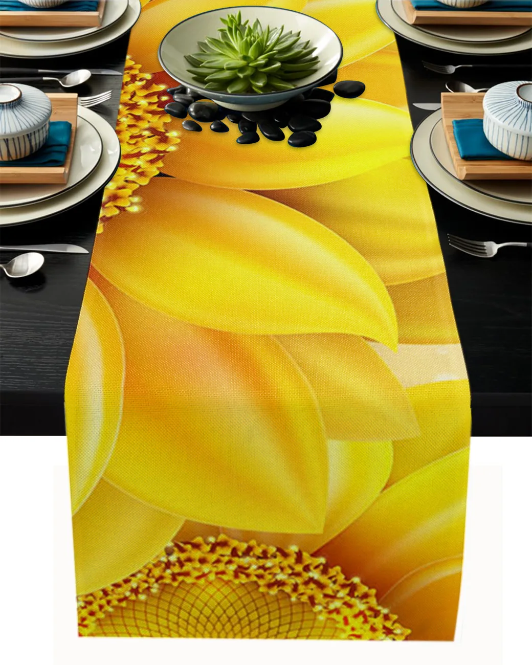 

Sunflower Glitter Yellow Tablecloth Table Runner Decoration Home Decor Dinner Table Decoration Table Decor