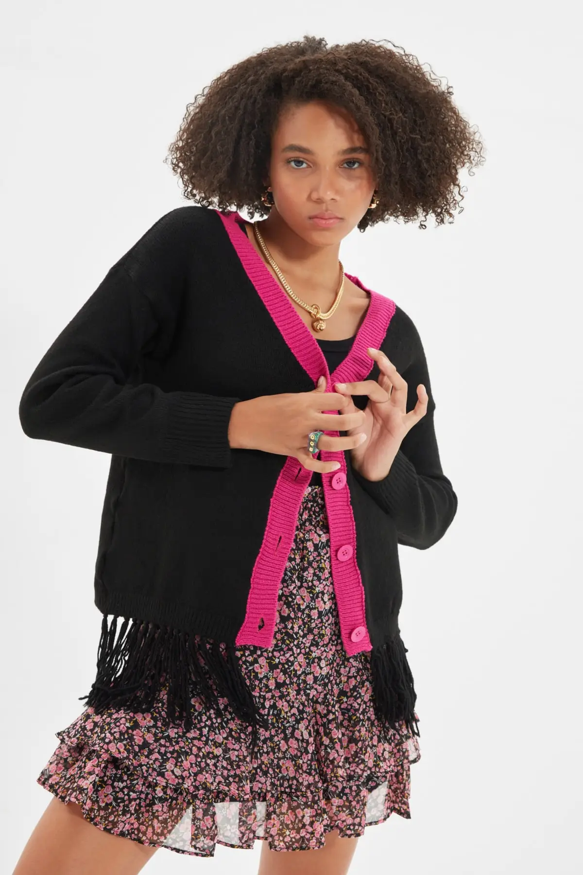 

Trendyol Трикотажные изделия с кисточками кардиган TWOAW22HI0245