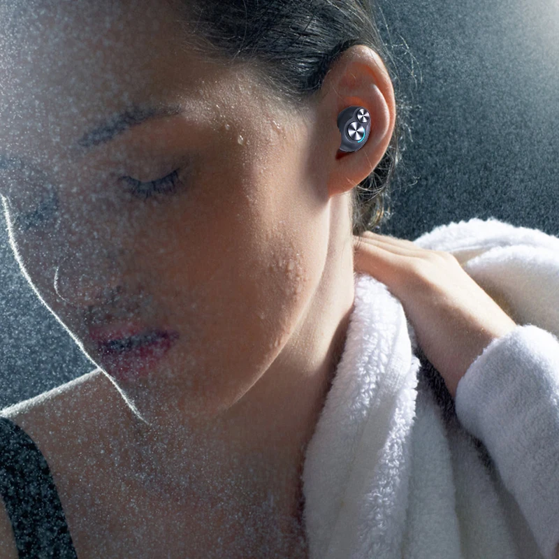 TWS Wireless Earphone Bluetooth 5.0 Earbud Touch In-ear 9D Stereo Sports Waterproof Hifi Headset LED display w/Mic