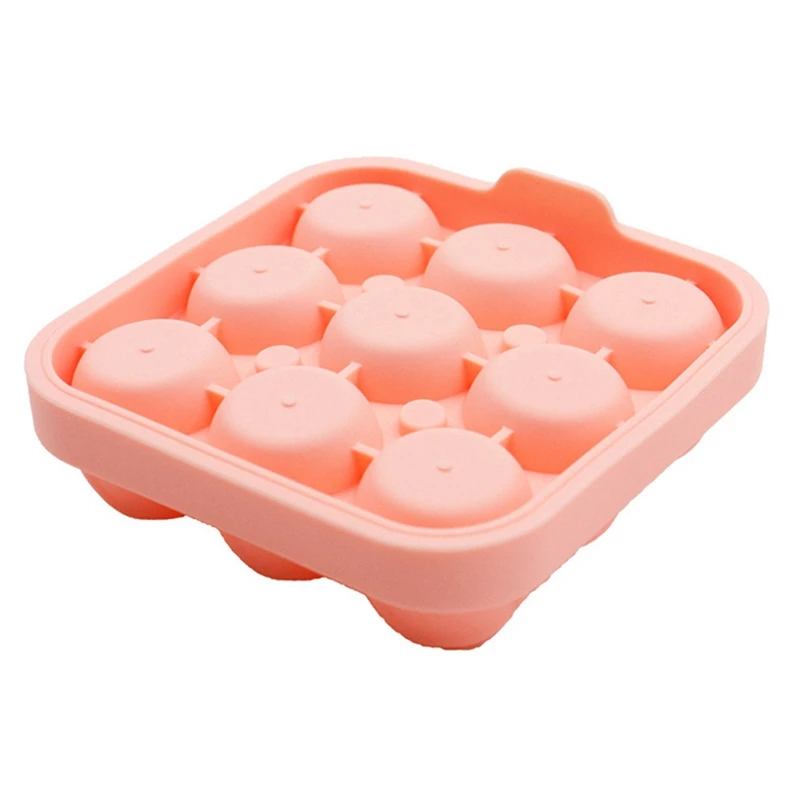 

New Silicone Molds Ice Tray 9 Grid Rose Ice Molds Home Bar Party Use Round Ice Cube-Makers Kitchen DIY Ice Cream Moulds