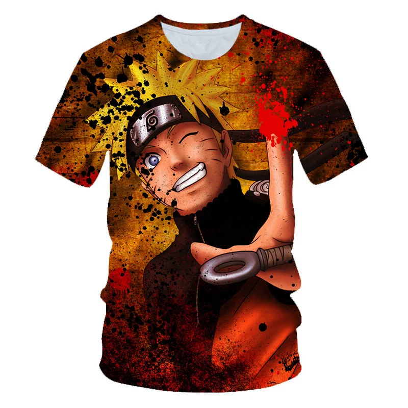 

2022 Summer Children Boys Short Sleeve T-shirts Cartoon Narutos kakashi 3D T shirt Tops 3-14 Years Kids Baby Boys Tees Clothes