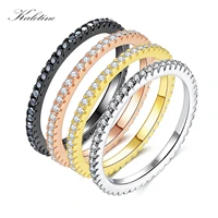 kaletine luck 925 sterling silver rings for women classical multicolor mini cz women wedding rings set for couple jewekry gift