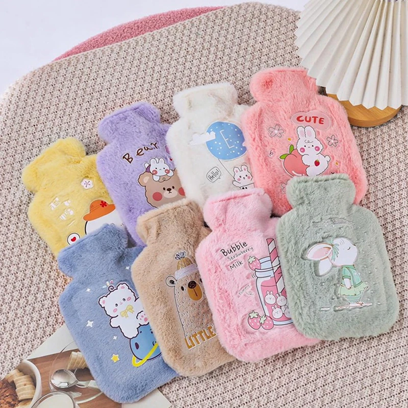 

Cartoon Plush Rabbit Bear Hot Water Bottle Water Filling Small Warm Water Bag Portable Student Hand Warmer Cute Warm Water Bag