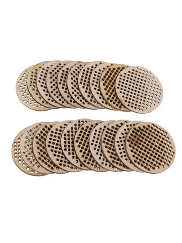 20-компонентная натуральная деревянная подвеска с несколькими отверстиями для вышивки крестом