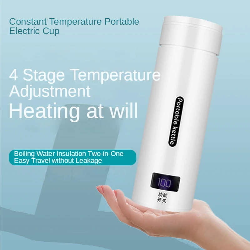 

Portable Car Smart Thermos Bottle Double Wall Stainless Steel Coffee Mug Thickened Mug Travel Thermo Cup Thermos Mug